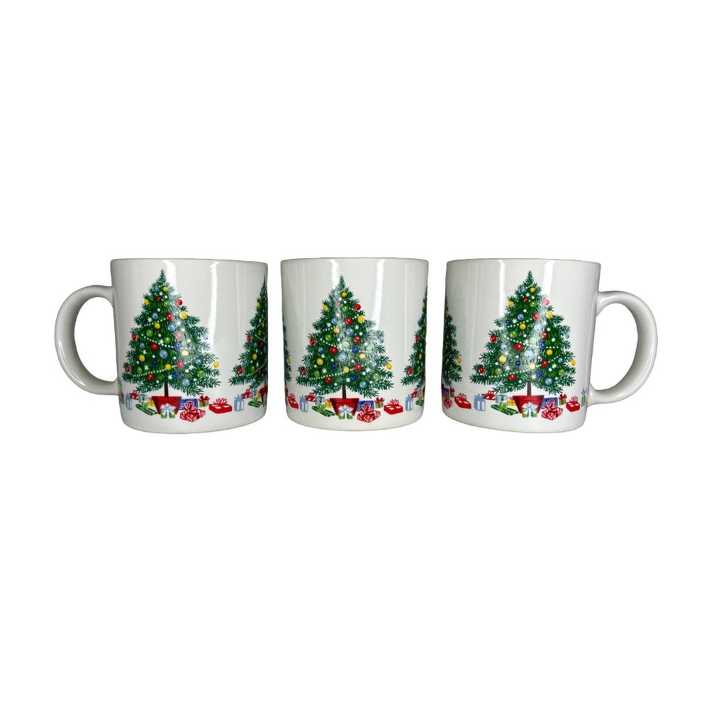 Himark Christmas Tree Mugs, 1985, Set of 3